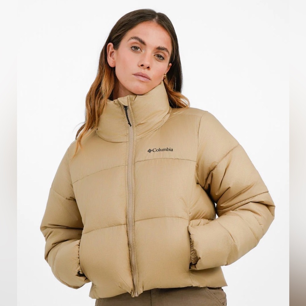 Columbia Women's Beige Cropped Puffer Jacket